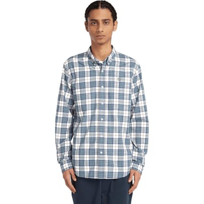 Timberland Ls Stretch Poplin Tartan Shirt Slim Trellis Yd Taglia: XL | Camicie Casual Outlet | Uomo