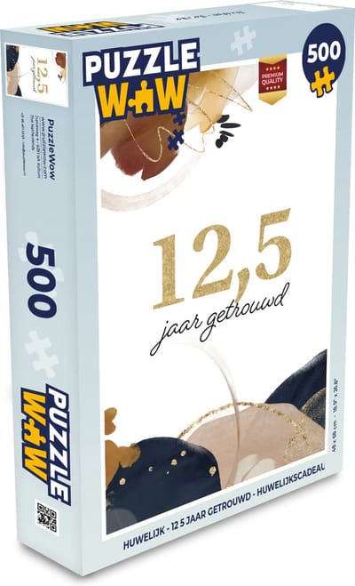 Puzzel Jubileum - 12 5 jaar getrouwd - Spreuken - Quotes - Legpuzzel - Puzzel 500 stukjes