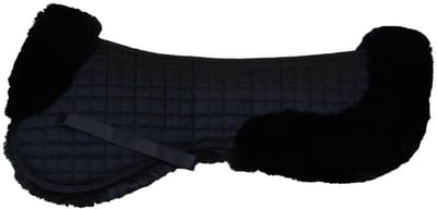 Kentucky Horsewear - Zadelonderlegger Wol/bont Absorb zwart bont size L