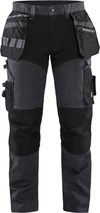 Blaklader Werkbroek met stretchpanelen en spijkerzakken 1599-1860 - Donker marineblauw/Zwart - C58