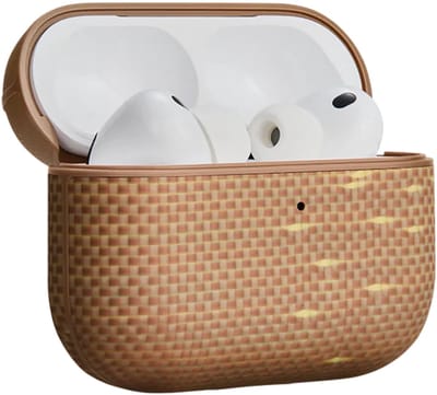 Pitaka Aramid fiber magnetisch hoesje AirPods Pro 3 – Milieuvriendelijk en duurzaam design – Ingebouwde N52 magneten voor magnetisch opladen – Compact en lichtgewicht voor eenvoudige draagbaarheid - Beige