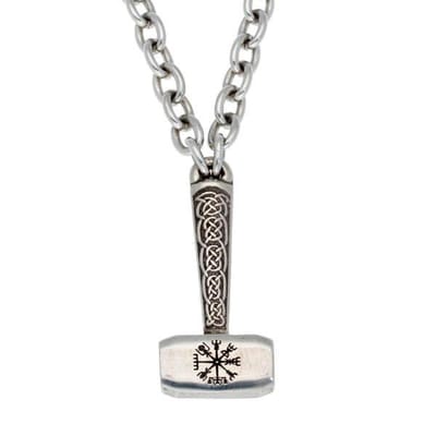 St Justin Thor's hamer aan dikke ketting (PN2052)