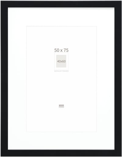 Deknudt Frames fotolijst - zwart met passe-partout - 40x60 / 50x75 cm