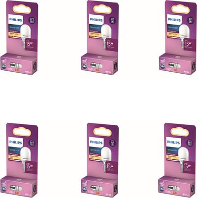 Philips Voordeelverpakking - E14 - LED Koelkastlamp - Mat - 15W - Niet Dimbaar - Warmwit Licht - Set van 6 Stuks