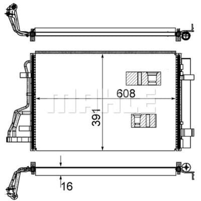 Condensator, airconditioning MAHLE AC 697 000S