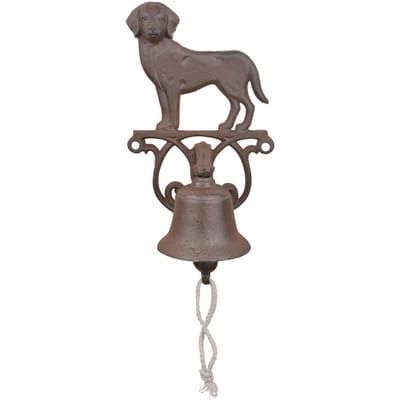 Esschert design Deurbel hond - gietijzer - L25 cm - vintage - klassieke deurbel - bel
