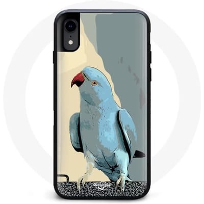 Coque - Perruche - Iphone XR - Souple - Synthétique - Bleu bleu
