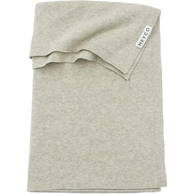 Meyco Baby Knit Basic wiegdeken - sand melange - 75x100cm - 1.0 TOG