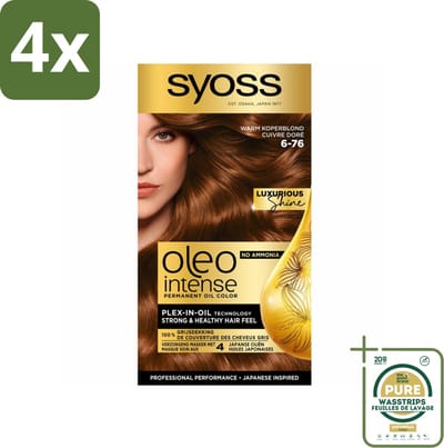 Syoss Oleo Intense - Haarverf - 6-76 - Warm Koperblond - 115ml x 4