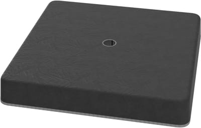 Parapluvoet Gewichten - Schermvoet Gewichten - 89x89x10,5 cm - Zandvulbaar tot 80 kg - Voor Ampelschermen - Zwart