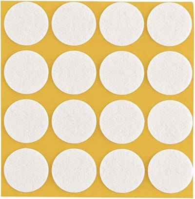 Set van 16 Zelfklevende Witte Viltglijders voor Stoelpoten en Decoratie