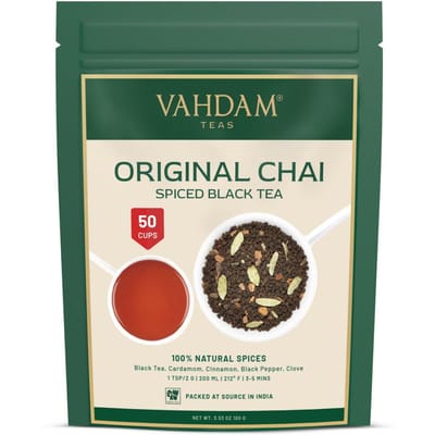 Zwarte thee Masala (100 gr), Originele Chai gekruide zwarte thee, VAHDAM