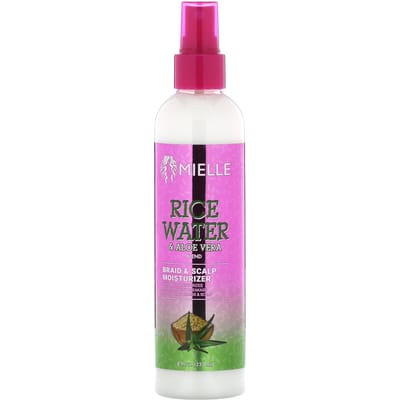 Mielle, Braid and Scalp Moisturizer, Rice Water and Aloe Vera Blend, 8 fl oz (237 ml)