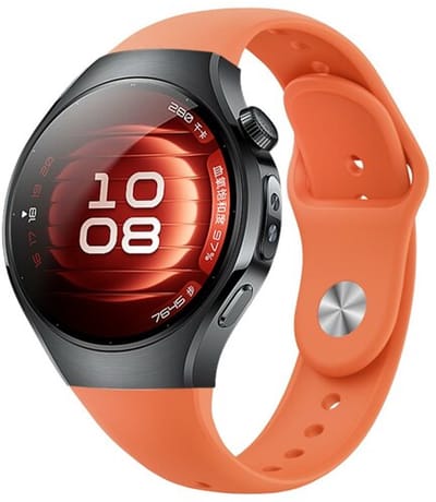 By Qubix - Classic sportbandje 'True Fit' - Oranje - geschikt voor Huawei Watch 5 - 42mm