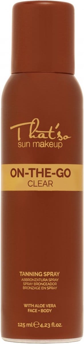 That'so Zelfbruiner Self Tan voor gezicht en lichaam - On the go Clear - Transparant komt 2-3 uur na aanbrengen op - 125 ml -