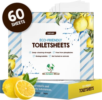 Mr. Green Mind Toiletreiniger Strips – 60 Strips Ecologische WC Reiniger - Fris & Krachtig - Biologisch Afbreekbare Toiletverfrisser