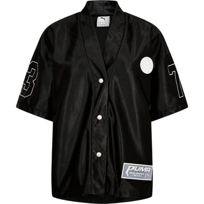 Puma Overshirt voor dames met print en een relaxte pasvorm (Poema Zwart)