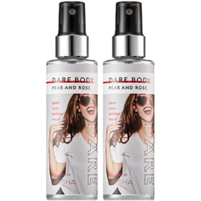 MISSHA Dare Brume Corporelle Poire & Rose 105ml x 2 pièces – Ensemble de Brumisateurs Corporels Frais Fruités Floraux Longue Tenue