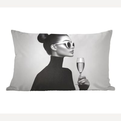 Sierkussens - Kussentjes Woonkamer - 60x40 cm - Vrouw - Champagne - Modern