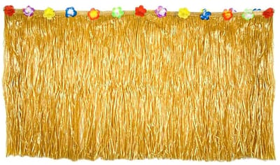 Dailygoods- Tafelrok Hawaïaanse stijl - Kunststof - Polyester bloemblaadjes - Feestdecoratie - Tropisch thema - Authentiek design