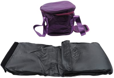 Allecto - Klankschaaltas - Muziekschaal opbergtas - Goede bescherming - 10 inch puur paars - Extra vakken - Geschikt voor klankschalen - Verdikt on...