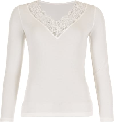 Ondershirt Pastunette Premium - Wit - Modal/Wol - Lange mouwen - Maat S