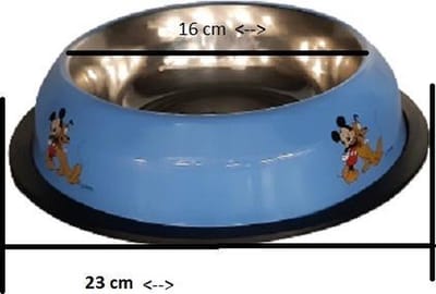 Disney Voerbak Hond RVS - Antislip Voerbak 23 CM - Voerbak Kat - Drinkbak Hond - Drinkbak Kat - Honden Voerbak - Katten Voerbak