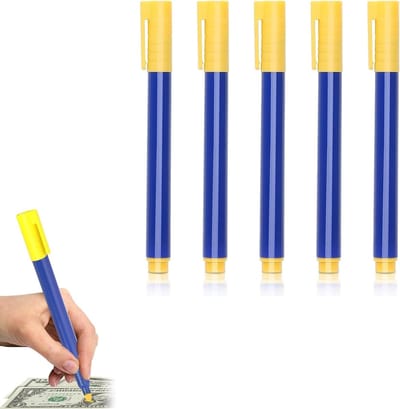 Set van 5 Geldcontrole Stiften voor het Herkennen van Vals Geld, Bankbiljetten en Dollarherkenning