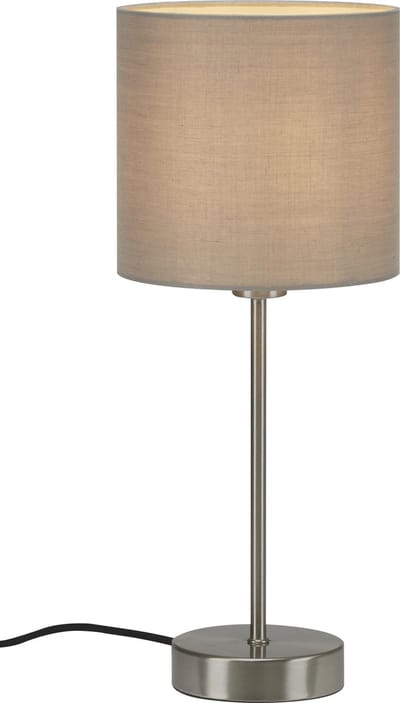 BRILONER - FABRIC - Tafellamp - incl. aan/uit schakelaar - E14 - 25 W - taupe - metaalweefsel