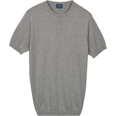 Baileys Trui Short Sleeve Crew Neck Single Knit Steel Grey / male