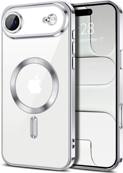 Hoesje Geschikt voor iPhone Air Hoesje - Geschikt voor MagSafe - Arara siliconen Backcover - Zilver