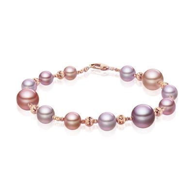 Luna-Pearls - 104.0630 - Armband - 585/-Geel goud met Zoetwater gekweekte parel