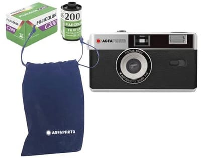 Analoge 35mm Fotocamera Set met Kleur Film en Batterij