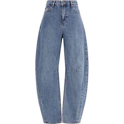 Self-Portrait Blauwe Katoenen Relaxed Fit Jeans