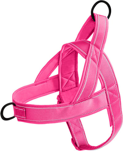 Hondentuigje - Anti-Trek Tuig - Hondenharnas - Y Tuig Hond - Reflecterend - Roze, maat S (8–12 kg hond)