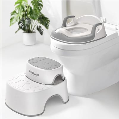 Toilet Seat with 2 Steps Portable Booster for Children 1-8 Years