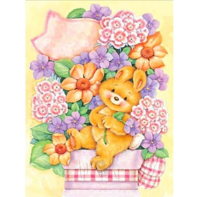 5D DIY diamant schilderij cartoon dier kruissteek diamant borduurwerk bloempatronen 20X30CM orange