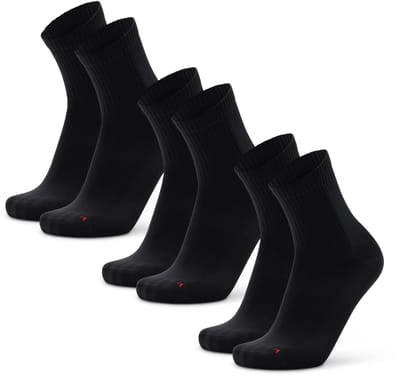 DANISH ENDURANCE Korte Sport Sokken - Lichte Compressie - Anti Blaren - 3-paar - Zwart - Maat 31-34