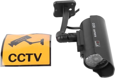 Dummy Beveiligingscamera - Nep Camera - Diefstal Afschrikken - Knipperend LED Licht - 15 x 12 x 7 cm - Wit