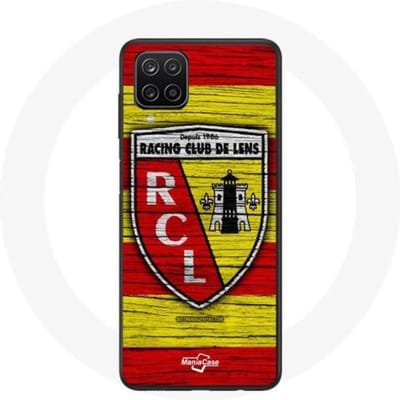 Coque - maniacase - Samsung Galaxy A12 - rcl lens original - Jaune et rouge - Souple noir