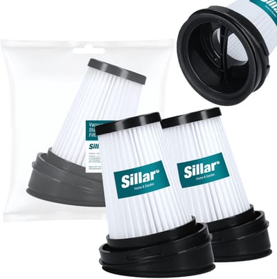 Sillar, filter voor stofzuiger, geschikt voor staande stofzuigers van Gorenje, ETA, Grundig, vervanging voor filters 9178008590 / 573575 / ETA044900020, 2 stuks