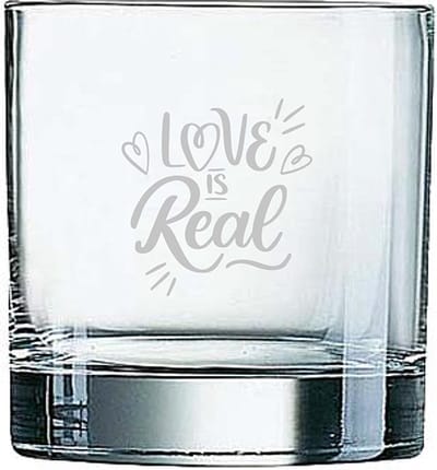 Gegraveerde Whiskeyglas 38cl Love is real