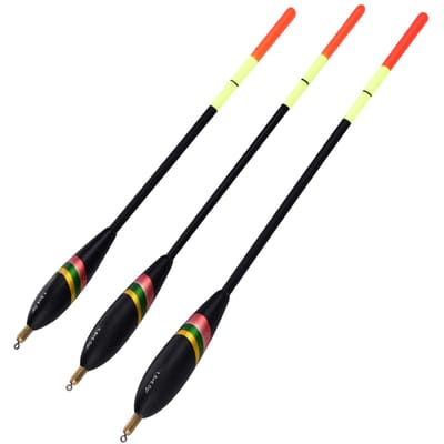 Ensemble de flotteurs de pêche en bois durables, 3 pièces, 1.5 + 6g 1.5 + 5g 1.5 + 4g, accessoire de matériel pour Bobbers