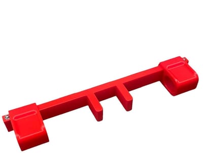 Kraangreepvergrendeling - Kraanbeveiliging - Waterbeheer - Universele pasvorm - 25 x 6 x 3.5 cm - Rood