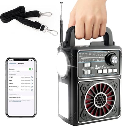 Noodradio – Solar Emergency Radio – Kamperen Outdoor Survival Radio – Powerbank – Zaklamp – Zonne Energie