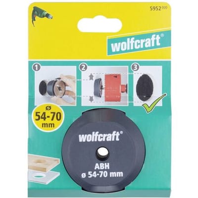 wolfcraft - Verloopadapter - Gatvergroter voor het vergroten van gaten met een gatenzaag - Ø 54–70 mm - 76 mm - 5952000