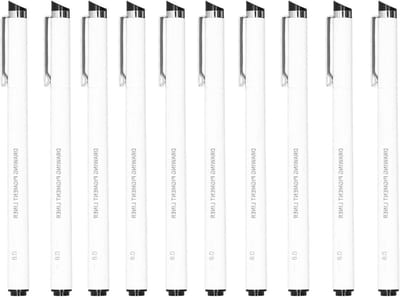 Set van 10 Waterproof Fineliner Pennen met Zwarte Inkt voor Teken- en Schetswerk