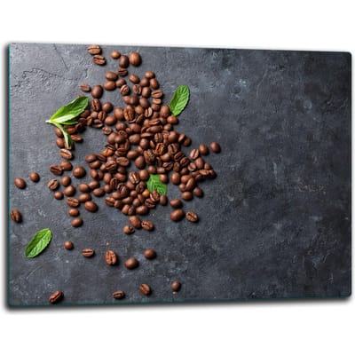 TMK ArtDeko Serie - Glazen Snijplank - 52x40 cm - Koffieontwerp