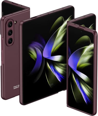 Geschikt voor Samsung Galaxy Z fold 5 bumper ultradun hoesje - Crimson Rood