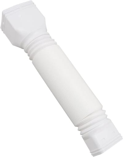 Verlengbare regenwaterafvoer, flexibele afvoerpijp connector, regenpijp verlenger voor optimale afwatering van 50 tot 150 cm (Wit)